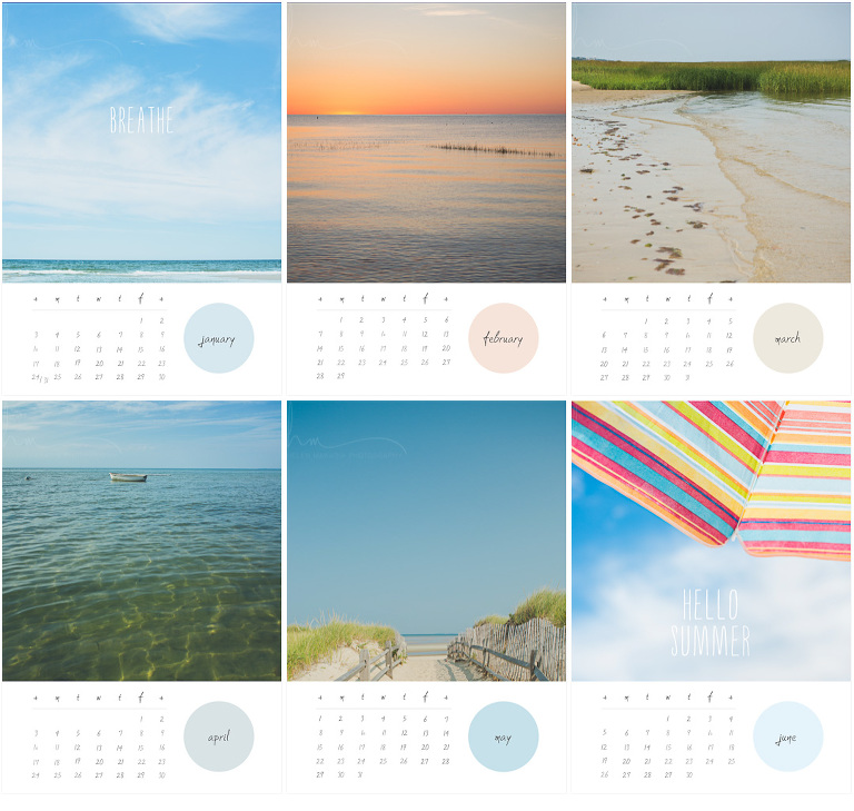 2016 Cape Cod Calendar 1-6